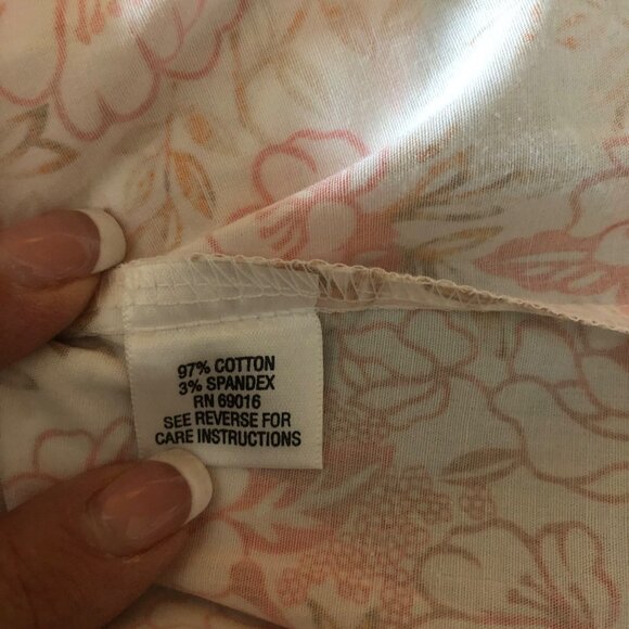 Studio Works Shirt Womens Size Large Orange Floral Wrinkle Free Blouse NEW - Picture 5 of 8